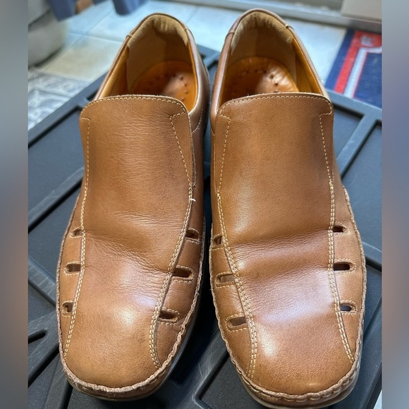 Mephisto Brown Leather Slip-On Loafers Size 10 Cool Air - Picture 7 of 9